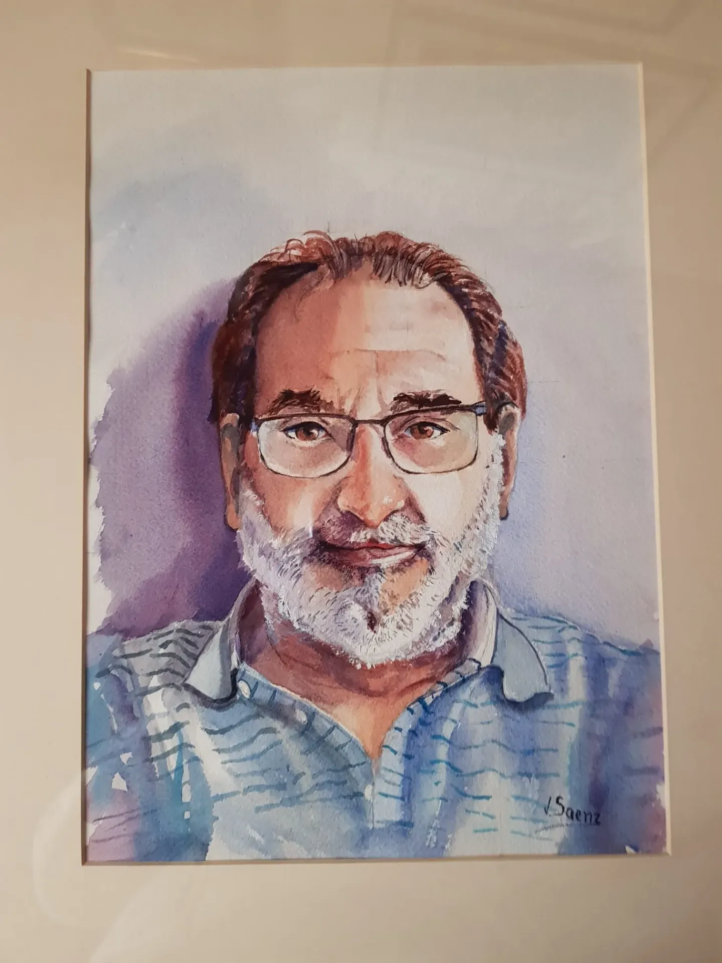 Capturando el espíritu de Jorge: Un homenaje en acuarela.