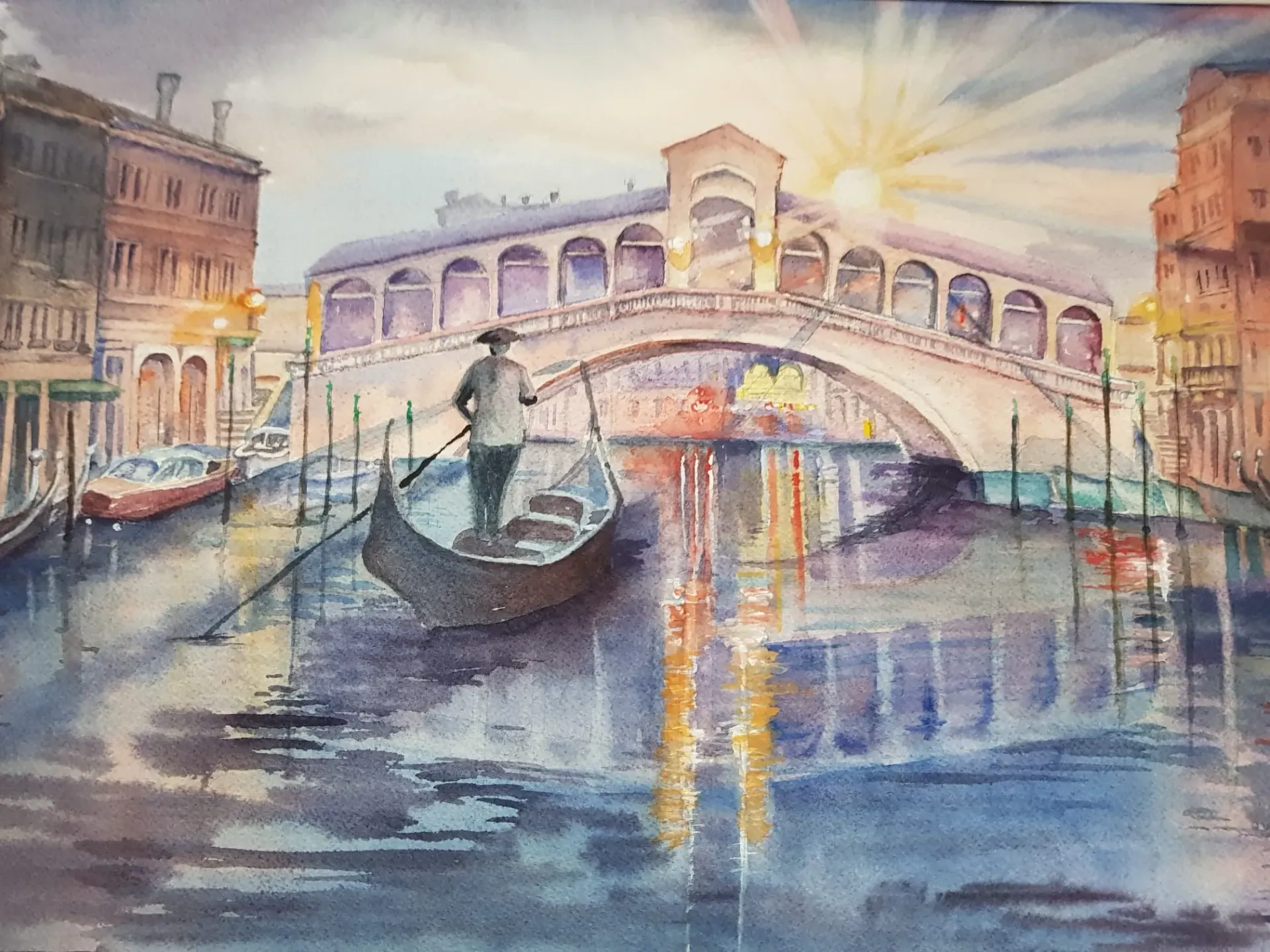 Atardecer en Venecia: Una obra de luz y color